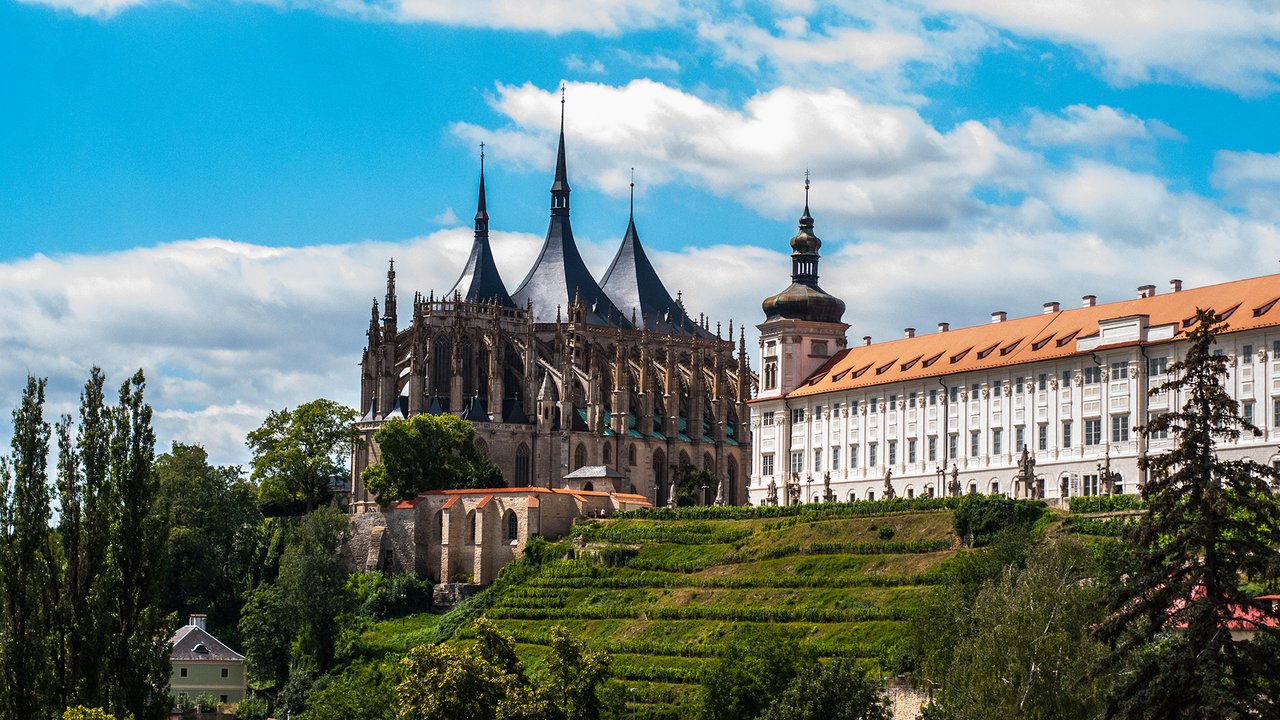 A magnificent church known for its tent-shaped roofs, topped with spires